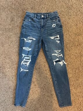 American Eagle Distressed High Rise Jeggings Size 8